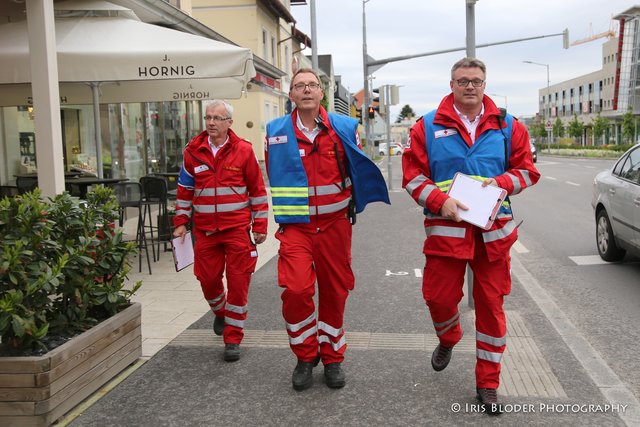 Mitverantwortlich bei der Organisation der Übung: Udo Petek (Mitte) und Markus Flicker (rechts)
