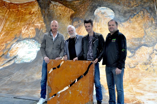 Präsentation bei Steinbacher: Roland Hebbel, Horst Rainer, Herbert Pixner, Rainer Rainer (v. li.).