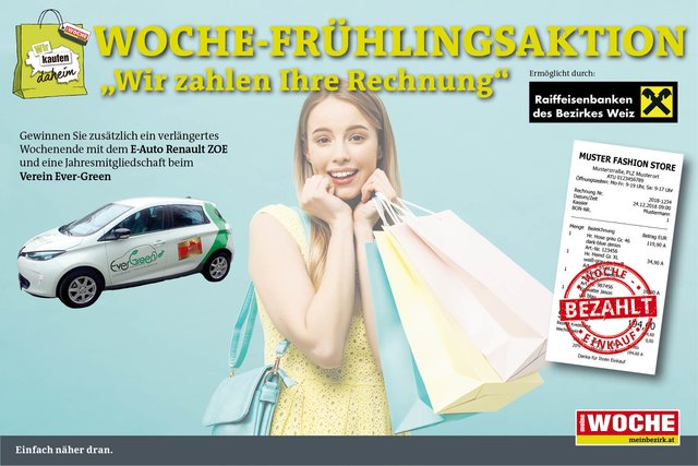 WOCHE Frühlingsaktion vom 15. Mai bis 15. Juni 2019 Rechnung hochladen und gewinnen!