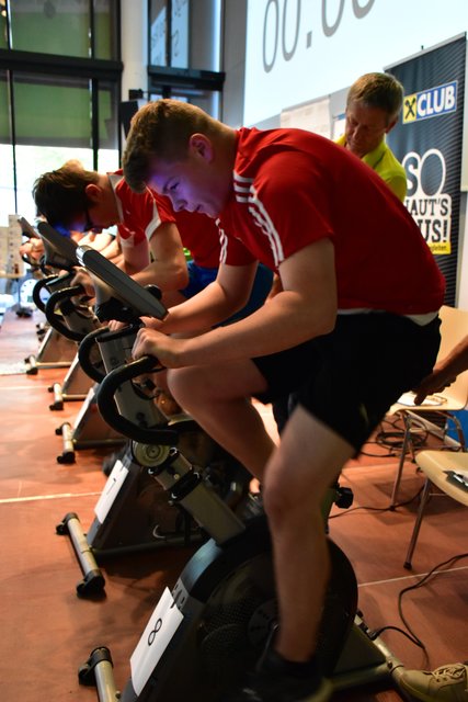 Foto: Markus Nürnberger radelte 1050 m in einetr Minute!