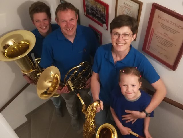Musifamilie Buchholzer: Ralph, Bernhard, Sandra und Jana