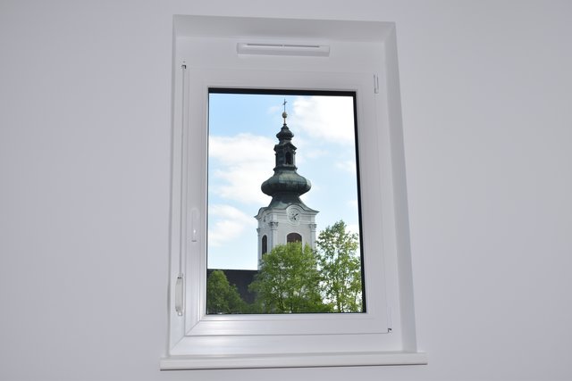 Blick aus einem der Zimmerfenster.