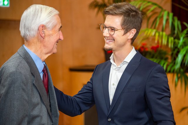 Sehr persönliche Worte kamen von Enkelsohn Max für den Opa Alfred Stingl. | Foto: Foto Jörgler