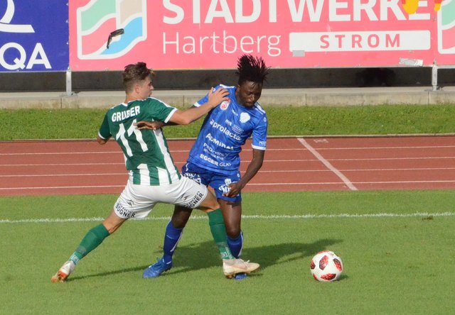 Sanogo (re) brachte viel Schwung ins Hartberger Team.