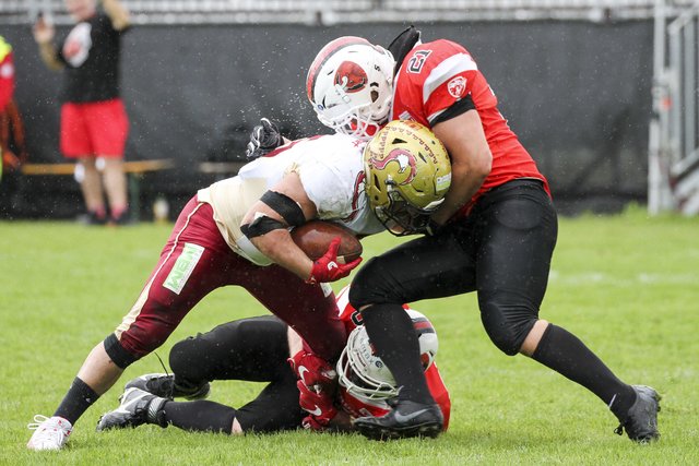 Die Telfs Patriots konnten mit ihrem sonst so starken Laufspiel gegen die Salzburg Bulls nur wenig ausrichten.