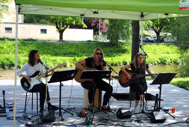 Die Eferdinger Band "Selfsupport" begeisterte die Besucher beim Picknick der Grünen an der Vöckla.