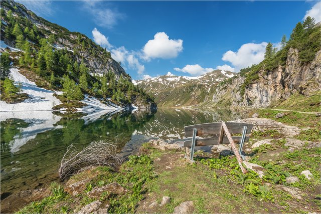 Der Tappenkarsee in Kleinarl ist ein beliebtes Wanderziel. Er liegt auf 1.762 Metern Seehöhe.
