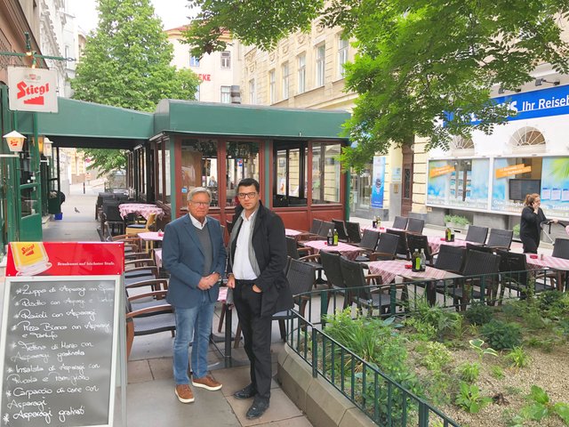 Haben Angst um Piazza-Flair: Klubobmann Georg Köckeis (l.) und Bezirksparteiobmann Udo Guggenbichler (beide FPÖ).