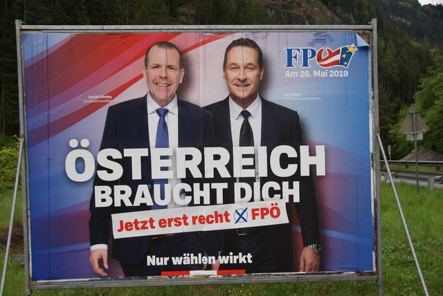 EU-Wahl: Noch wirbt die FPÖ im Bezirk Landeck mit HC Strache.