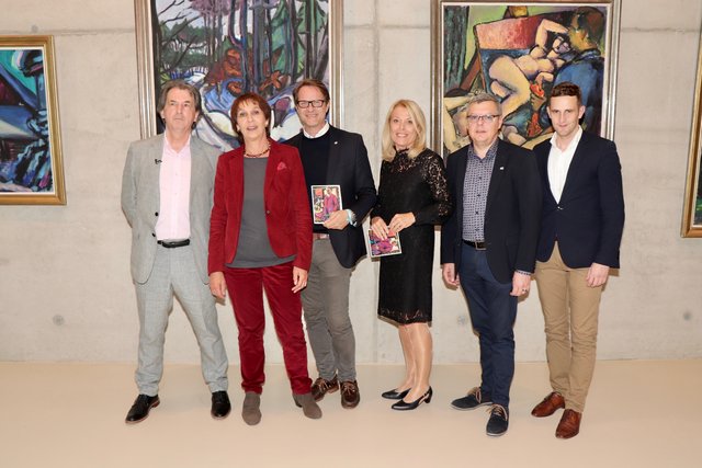 Eröffneten die Ausstellung: Karl Pallauf, Claudia Arnez, Marcus Martschitsch, Rita Schreiner, Herwig Matejka, Lukas Schnitzer (v.l.).