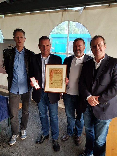 Bezirksobmann ASVÖ Christian Untermair, Johannes Wörndle, Thomas Thallauer (Obmann Stv.), Dieter Bader (Obmann)