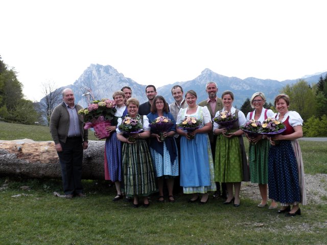v.l.n.r. - Franz Pfifferling, Traudi Schiffbänker, Anton Nussbaumer, Angela Schallmeiner, Martin Pelzer, Katharina Egger, Franz Schögl, Christine Wolfsgruber, Christian Zierler, Christine Hüttner, Beate Hafner, Olga Schilcher
