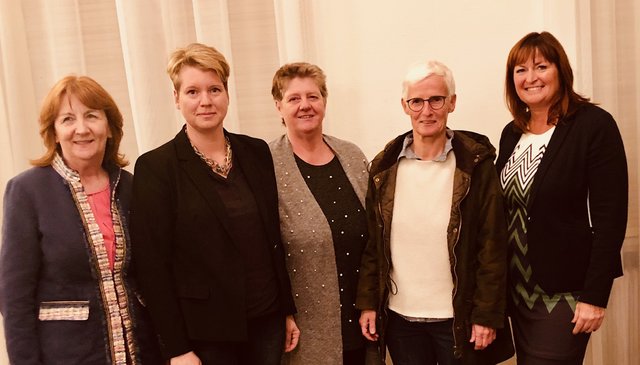 V.l.: LAbg. Roswitha Bauer, Martina Maurer, Sabine Morocutti, Susanne Riegler und NR-Abg. Petra Wimmer.
