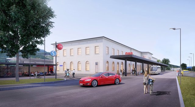 Der Bahnhof Mürzzuschlag wird 2023 fertig umgebaut sein.