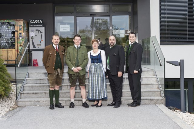 Kammerdirektor Werner Brugner, Michael Eckhart, Elfriede Stangl, Abteilungsleiter Bildung Dieter Frei, Geschäftsführer Lehrlings- und Fachausbildungsstelle Franz Heuberger
