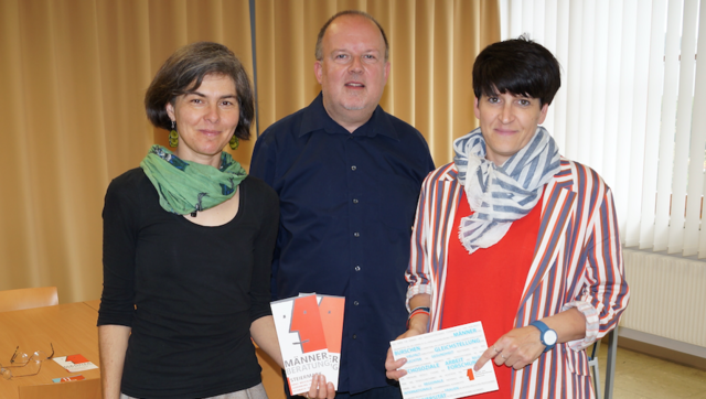 Vortragende Anna Kirchengast, Wolfgang Obendrauf von der Männerberatung und Astrid Kniendl von akzente
