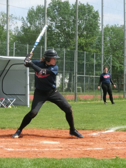 Martina Lackner am Schlag.