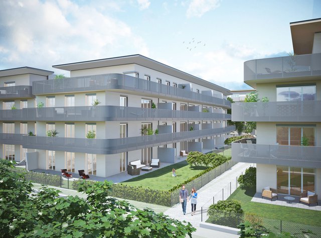 Visualisierung der Baustufe 2 – Wohnpark-Tullnerfeld / Pixendorf