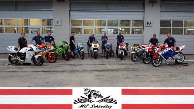 Das Racingteam des Motorsportclubs Schärding geht am 2. Juni 2019 beim Oldtimer Grand Prix in Rijeka (Kroatien) an den Start.