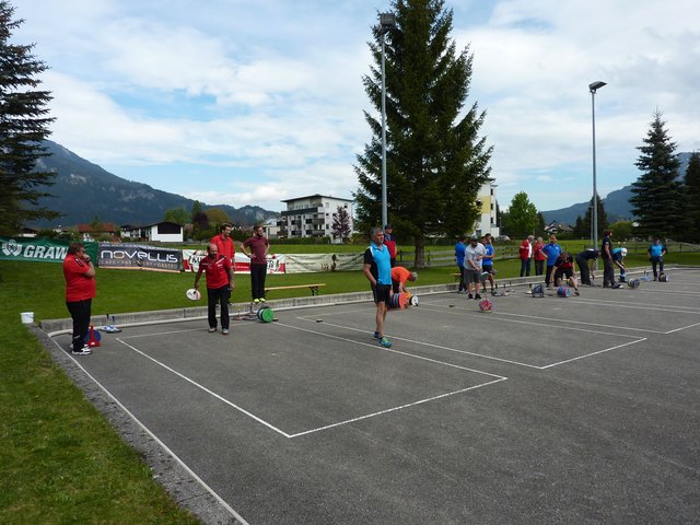 Spielbetrieb beim Int. Duo-Herren-Turnier.