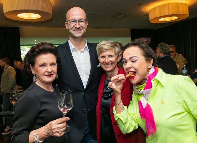 Gut gelaunt: Hutter, Pürcher, Muhr, Petric