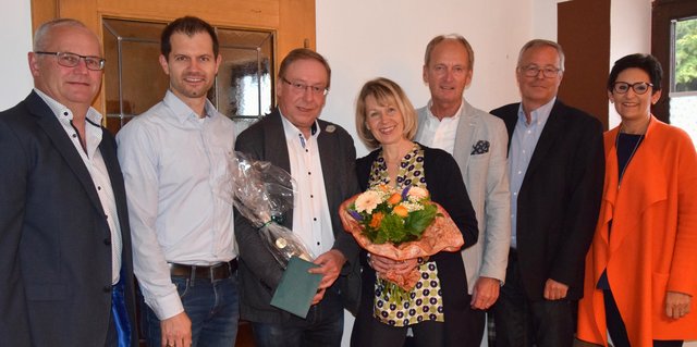 Günther Ziegl, Daniel Six, Klaus und Ursula Duftschmid, Herbert Brunsteiner, Christoph Rill, Karin Eidenberger (v.l.).