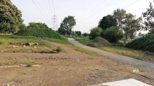 Gelände der archäologischen Ausgrabungen,vor der Zerstörung, Graz-Liebenau
