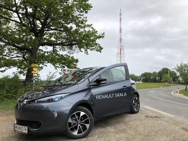 Die Fahrt hinauf nach Hochrotherd kostete den Zoe einiges an Reserve, retour wurde rekuperiert.