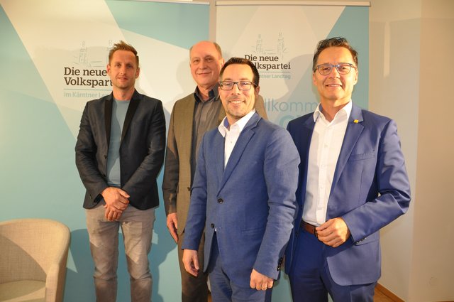 Sprachen über die Pflege der Zukunft: Daniel Köfler, Wilfried Hude, Markus Malle und Horst Krainz