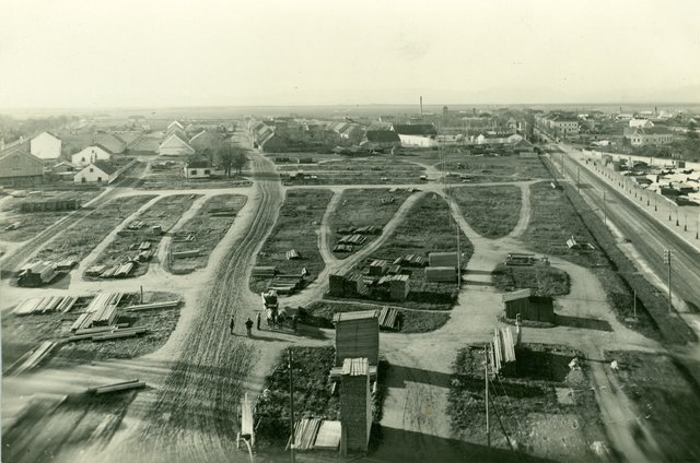 Damals: Holzlagerplätze in WN | Foto: Stadtarchiv WN