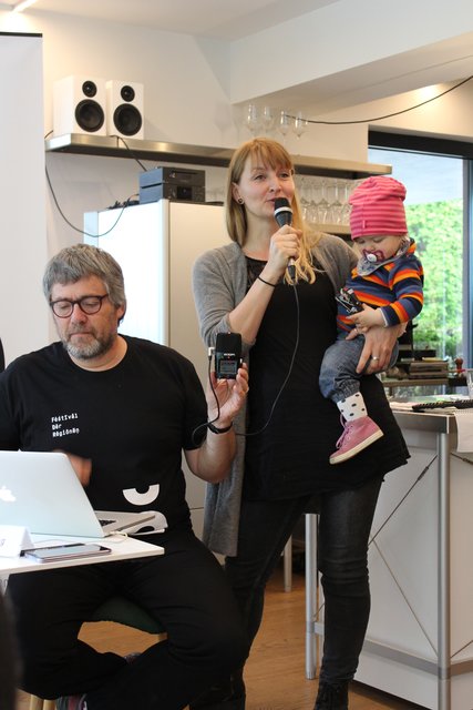 Airan Berg und Künstlerin Josseline Engeler (Österreich) – Projekt: N.O.A.H. Galactica | Foto: Ulrike Plank