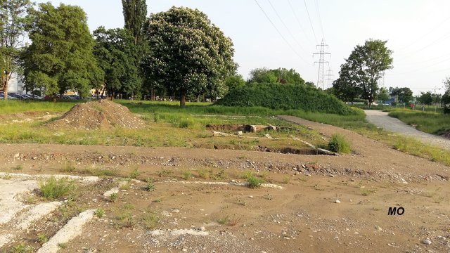 Gelände der archäologischen Ausgrabungen, vor der Zerstörung, Graz-Liebenau, Lager V, NS-Zeit, Zwangsarbeiterlager