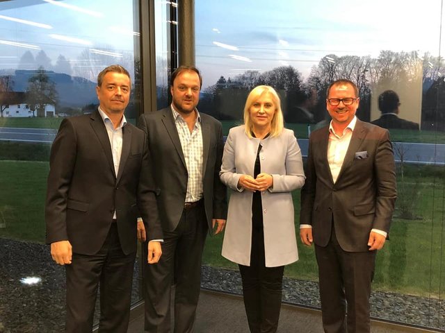 Dieter Oberransmayr, Michael Hirschbrich, Angelika Winzig und Thomas Mayrhofer (v.l.).