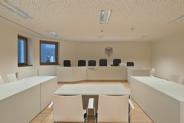 Der Verhandlungssaal im Bundesverwaltungsgericht.