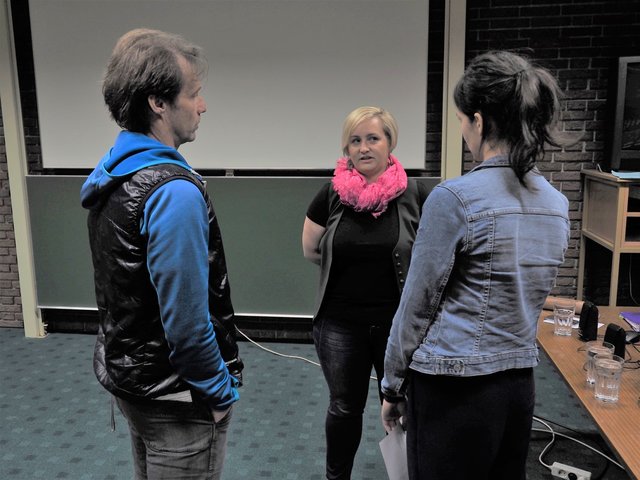 Referenten: Sabine Rinnhofer (Bäuerin; Mitte), Klaus Schrefler (Biologe) und Mag. Maria Sulzer (Projektleiterin und Junglehrerin am Herta Reich BG/BRG)