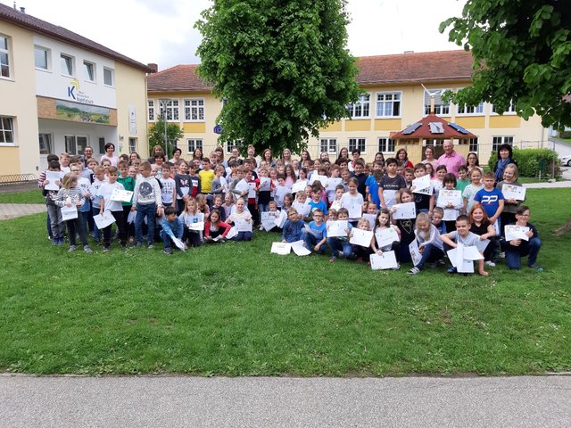 Die Volksschüler aus Kohfidisch nahmen ebenfalls am "Tag der Artenvielfalt" teil.