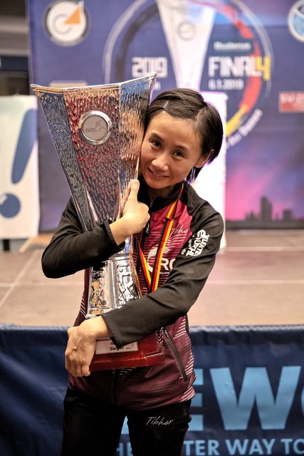Im Jänner durfte Liu Jia mit dem SV DJK Kolbermoor über den deutschen Cupsieg jubeln.