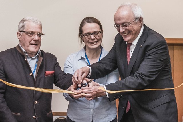 Detlev Geissler (Vorsitzender RoR), Heike Neugebauer (Thüringer Landgesellschaft), Michael Bünker (Bischof Evang. Kirche A.B. in Österreich). | Foto: Thomas Brunner Photography