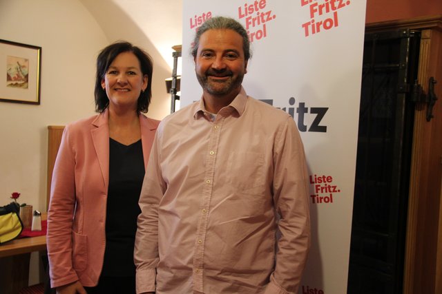 Andrea Haselwanter-Schneider und Markus Sint von der Liste Fritz.