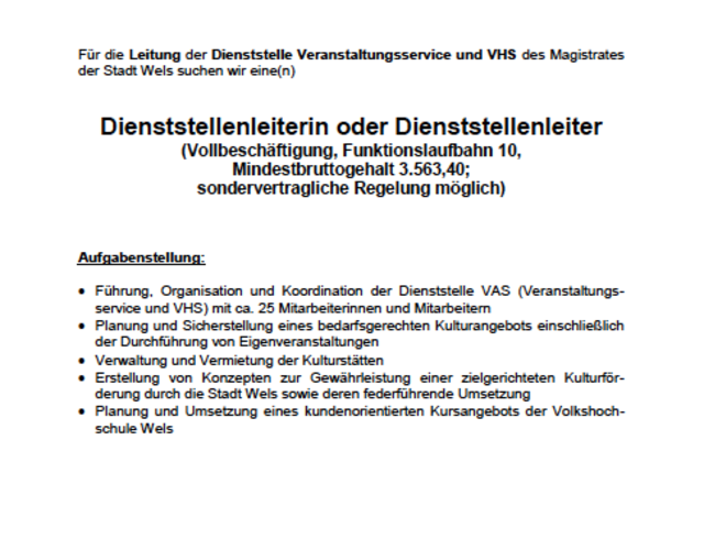 Die neue Ausschreibung von April 2019.