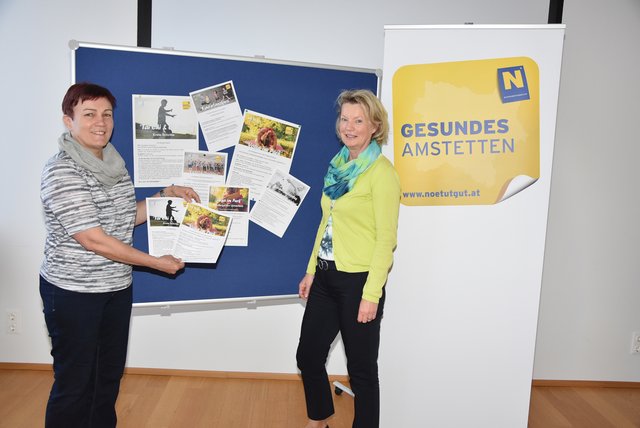 Halten sich fit: Arbeitsgruppenleiterin Gemeinderätin Margit Huber und Margit Koch, Referatsleiterin Gesellschaft und Soziales.