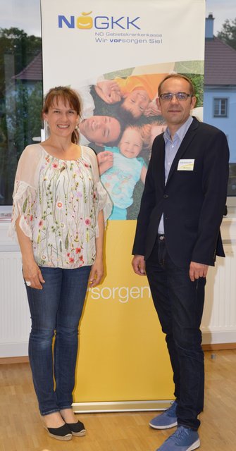 Mag. Nicole Seiler (Vortragende) und Service Center Leiter Stv. Herbert Jordan MSc