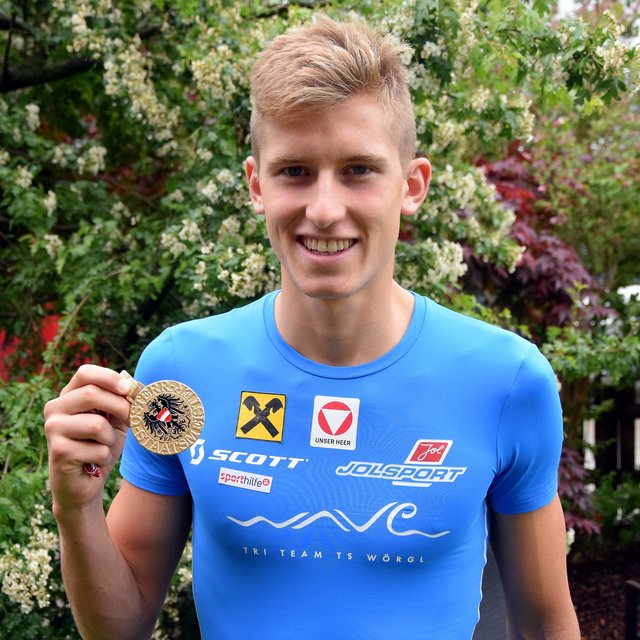 Triathlon Staatsmeister 2019 - Tjebbe Kaindl aus Bad Hä-ring. | Foto: Friedl Schwaighofer