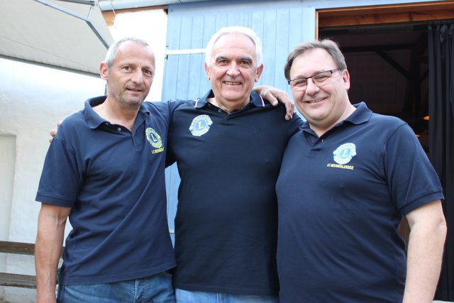 Drei Lions-Präsidenten: Past-Präsident Detef Polay, der amtierende Präsident Josef Preschitz und der Elect-Präsident Paul Brunner.