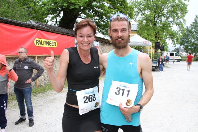 Zoolauf-Sieger: Katarina Lovrantova und Thomas Celko.