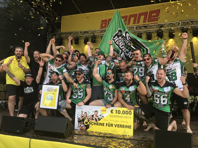 Die Freude war grenzenlos. Die Styrian Hurricanes aus Voitsberg gewannen den Siegerscheck.