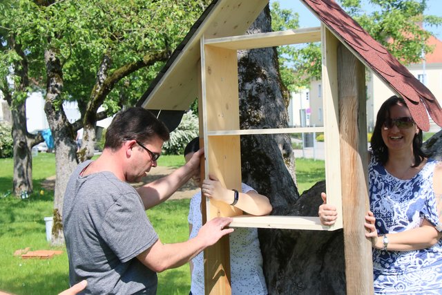 Insektenhausaufbau.