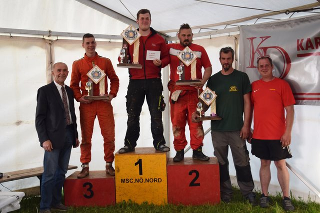 Division Seriennahe Klasse 1 bis 1500 ccm: 1. Alexander Prinz, 2. Manuel Koppensteiner, 3. Daniel Korner, 4. Björn Lumann