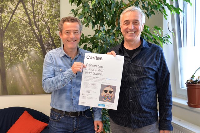 Karlheinz Weidinger und Gustav Oitzl laden herzlich zum 20-jährigen Jubiläum der Männerberatung der Caritas Kärnten ein