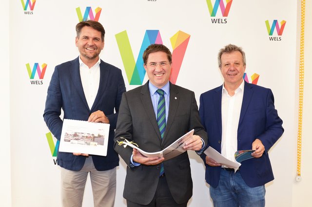 v.l.n.r. Stadtrat Peter Lehner, Bürgermeister Andreas Rabl, Stadtrat Klaus Hoflehner